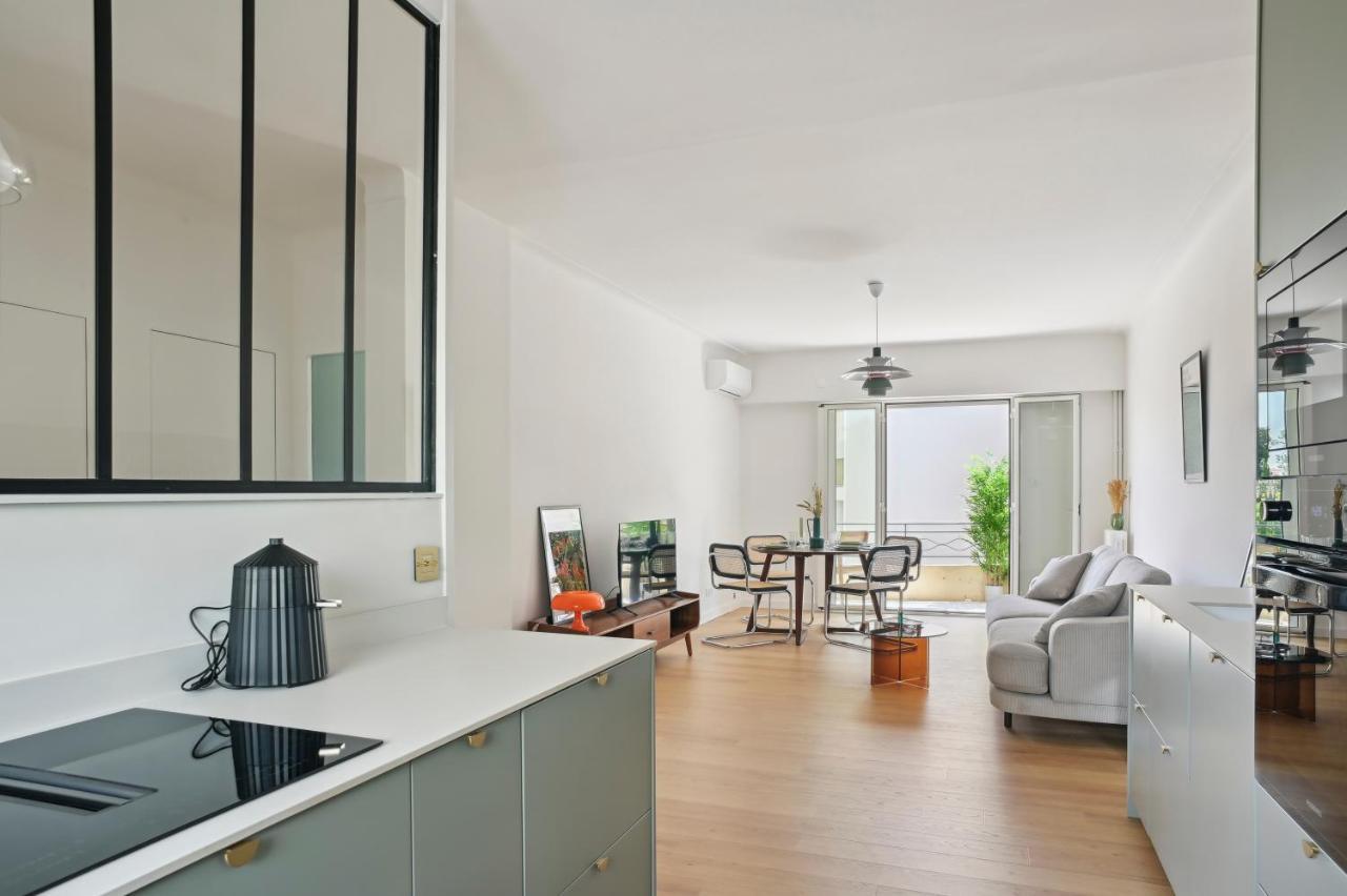 קאן Designer Flat, Luxurious, Close From Palais, Terrasse, Private Garage, Air Conditoning מראה חיצוני תמונה