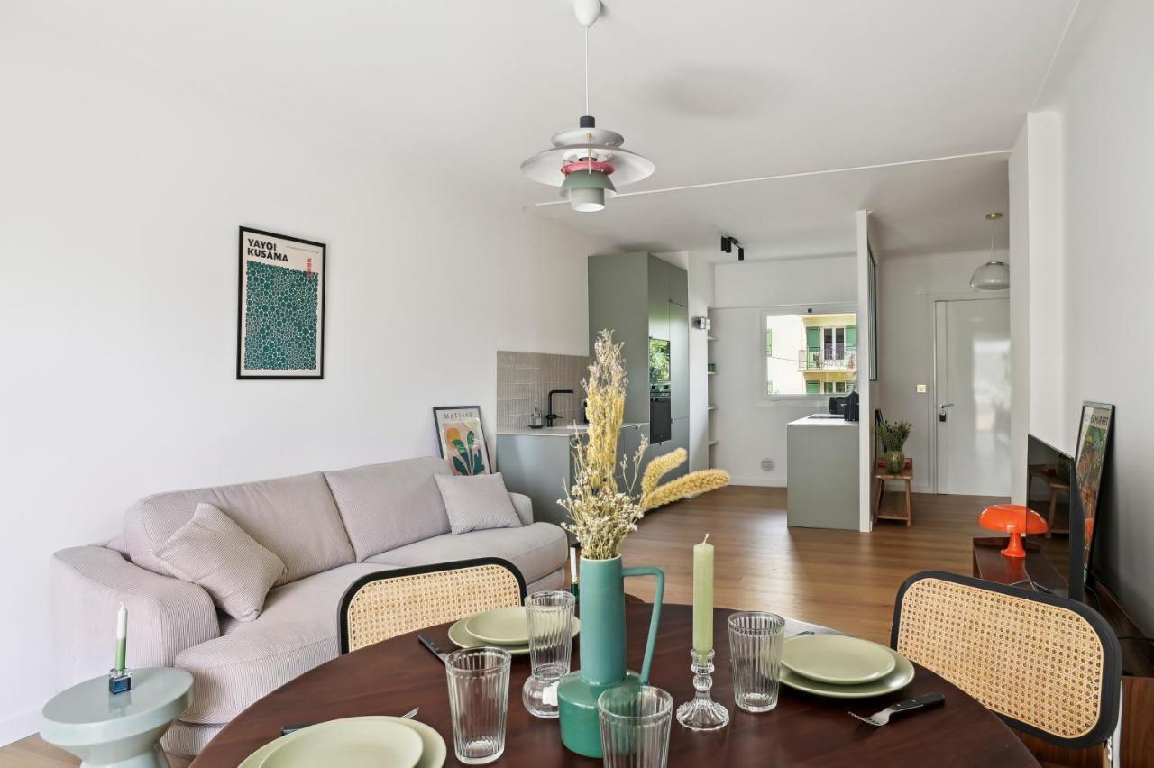 קאן Designer Flat, Luxurious, Close From Palais, Terrasse, Private Garage, Air Conditoning מראה חיצוני תמונה